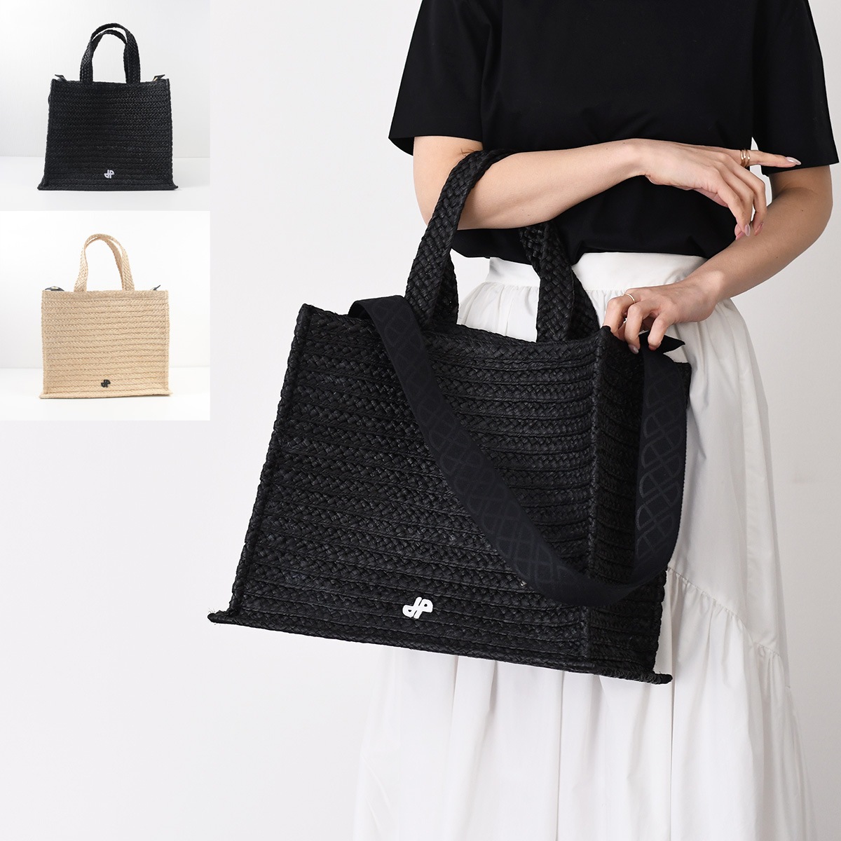 バッグ AC0450140 かごバッグ ハンドバッグ ショルダーバッグ JPトート ラージ レディース ブラック ベージュ A4収納 旅行 人気 ギフト プレゼント