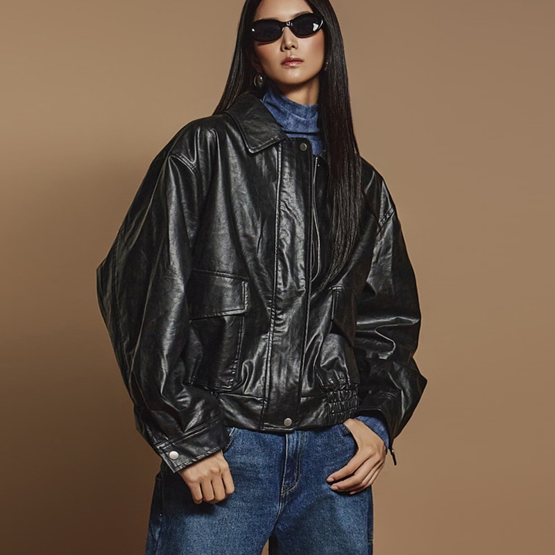 J2382 レザー ブルゾン ジャンパー