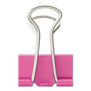 （まとめ）TANOSEE ダブルクリップ 小 口幅19mm ピンク 1箱（10個） [x60セット]