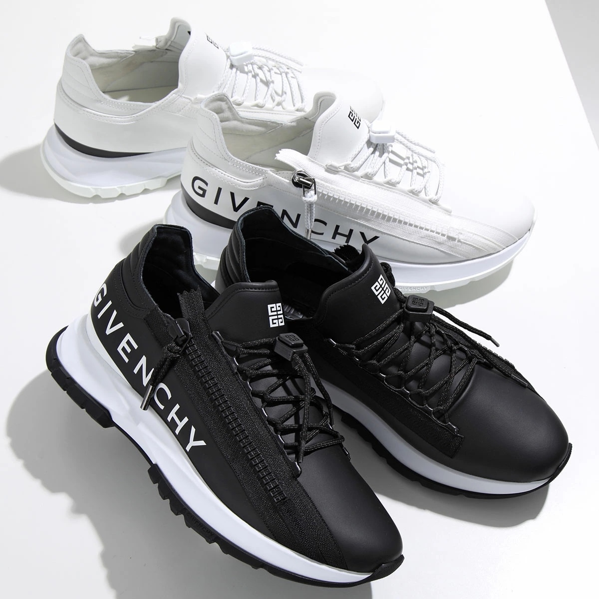 GIVENCHY ジバンシィ スニーカー BH009B H1LL メンズ ローカット ロゴ ジップライン 4G シューズ 靴 カラー2色