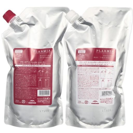 プラーミア エンリッチド シャンプー 1000ML + トリートメント F 1000G 詰め替え セット