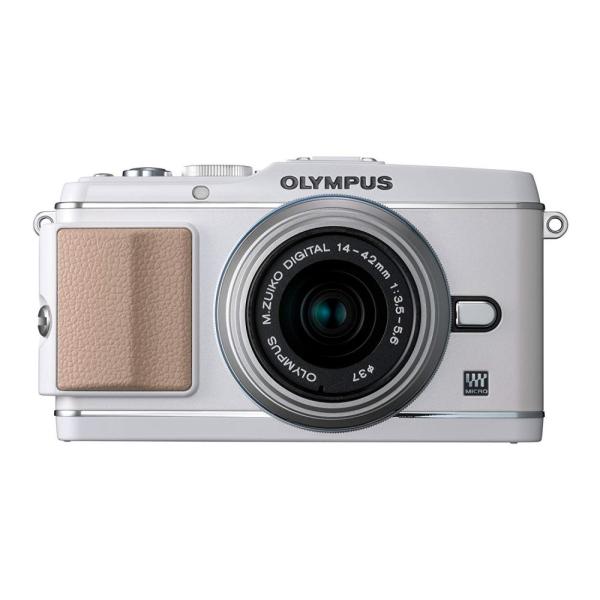 【中古】オリンパス OLYMPUS E-P3 レンズキット ホワイト SDカード付き
