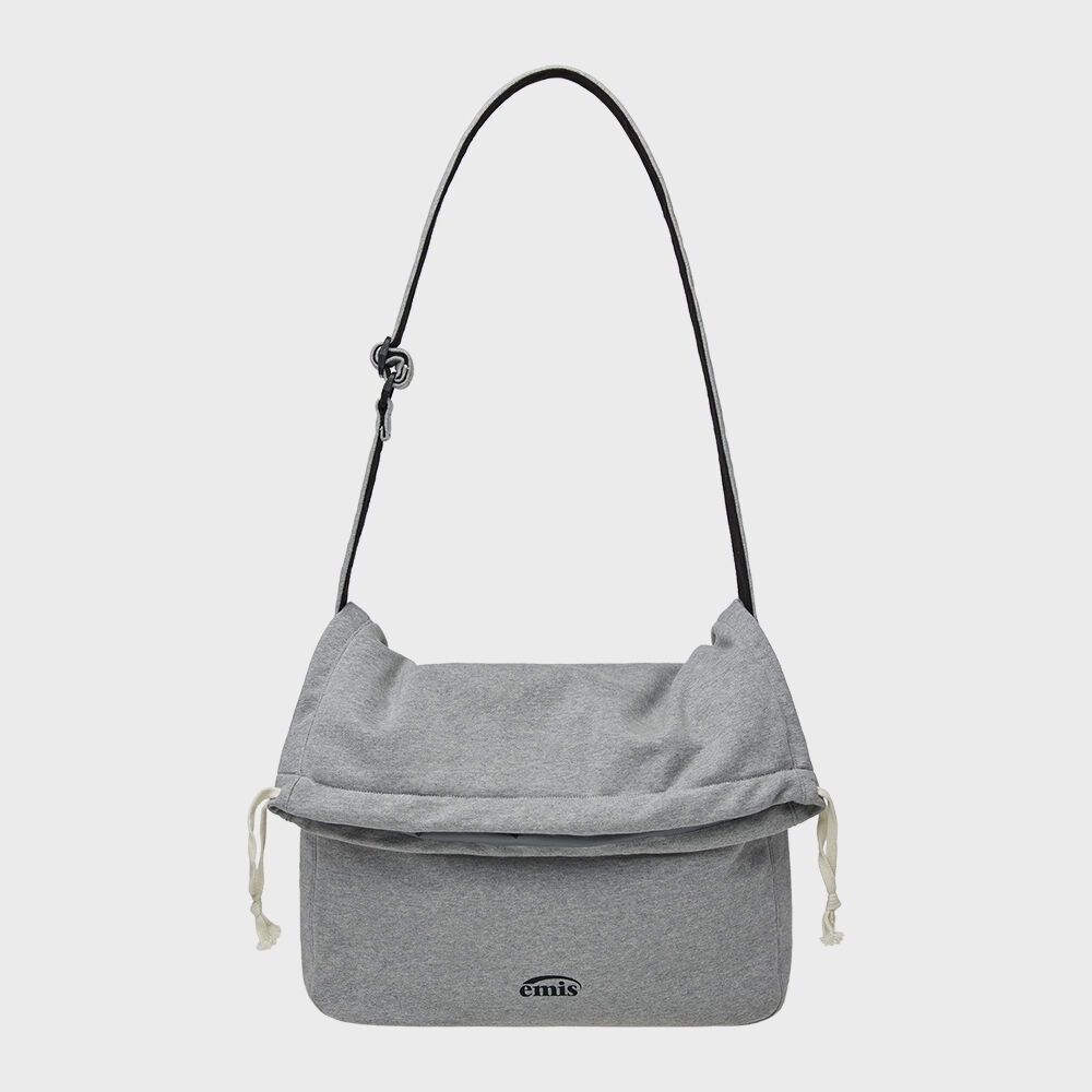 Emise ジャージー折りたたみクロスボディバッグ-グレー