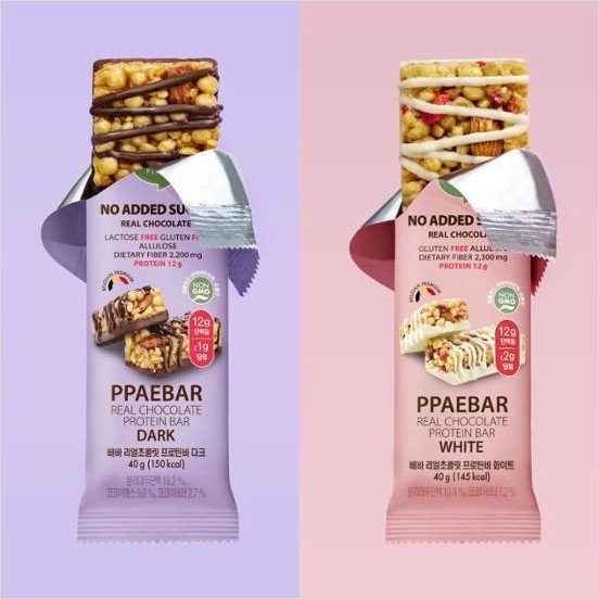 [ノシュガ プロテインバー] ペバ リアルチョコレート プロテインバー 40g 1BOX(9個入) 2種択1 (ダーク/ホワイト)