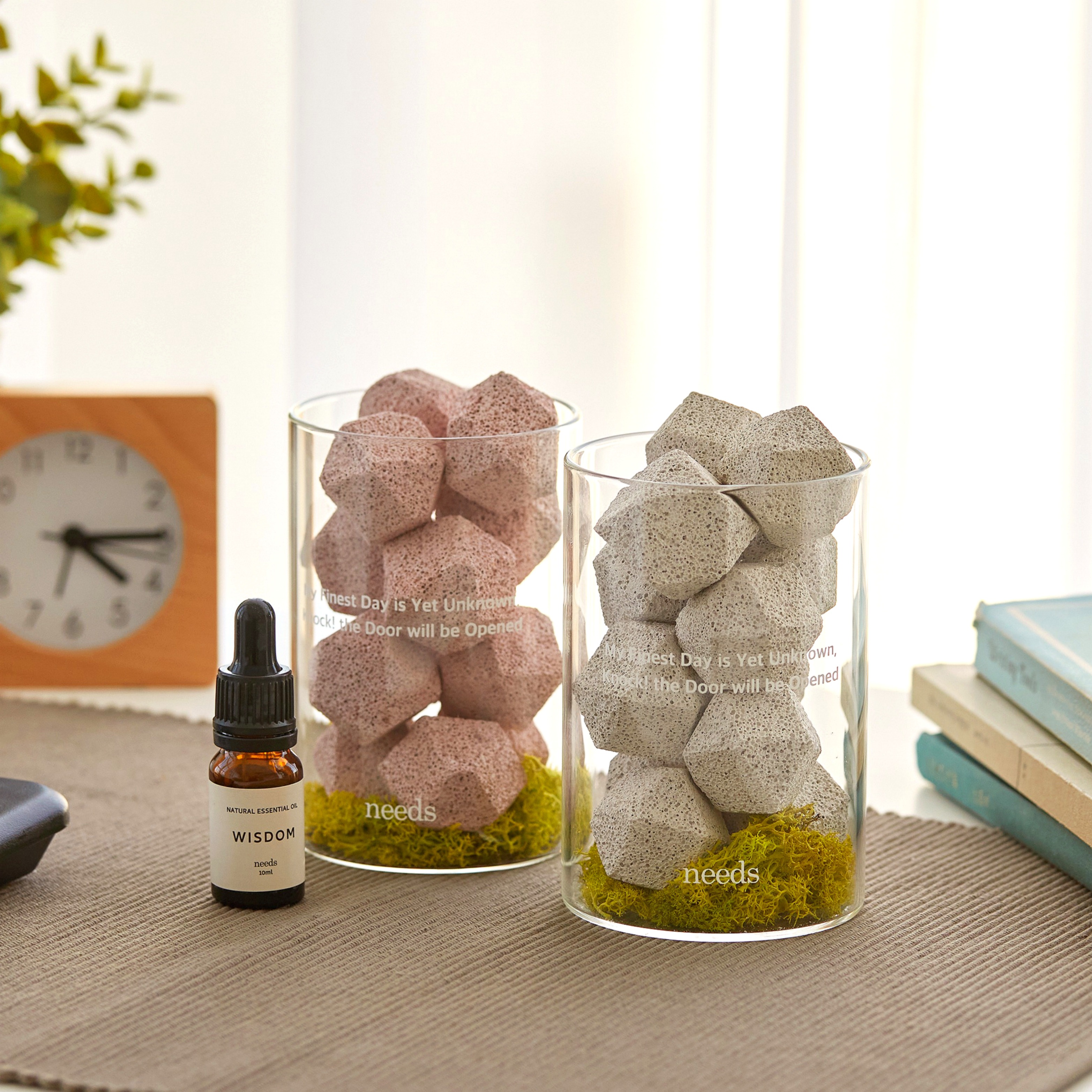 【1＋1】ストーンディフューザー インテリアオブジェ 天然アロマ芳香剤