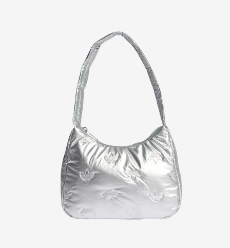 パフィーサテンミニショルダーバッグ シルバーメタリック