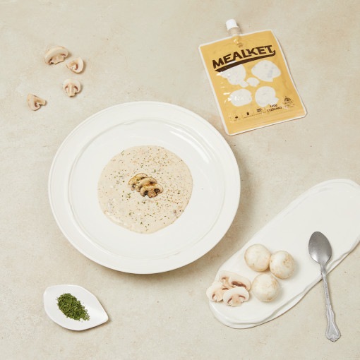 モーニングフル ミルケット 手軽食 絞るお粥 マッシュルームスープ 140g (5パック)