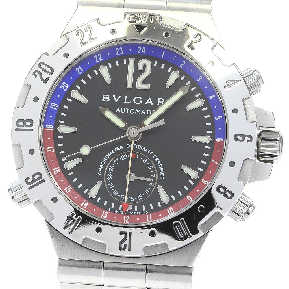 ブルガリ BVLGARI GMT40S ディアゴノ GMT デイト 自動巻き メンズ _827997【中古】 116,100円