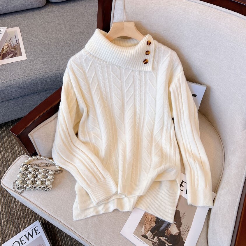 トップス ニットソー セーター 袖あり 長袖 ストレート Iライン アシンメトリー スリット サイドスリット かわいい 大人可愛い きれいめ 大人 上品 おしゃれ お洒落 大人可愛い 大人女子