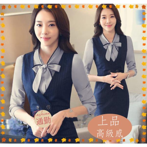ユニフォーム エステ サロン制服 2点セット レディース 化粧品販売 長袖 ホテル ネイル 美容 歯科衛生士 医療系 クリニック ワンピース+シャツ
