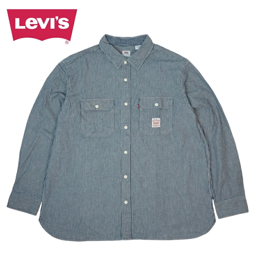 メンズ シャツリーバイス LEVIS ザ ワーカー リラックス フィット ヒッコリーシャツTHE WORKER RELAXED FIT HICKORY SHIRTSワ