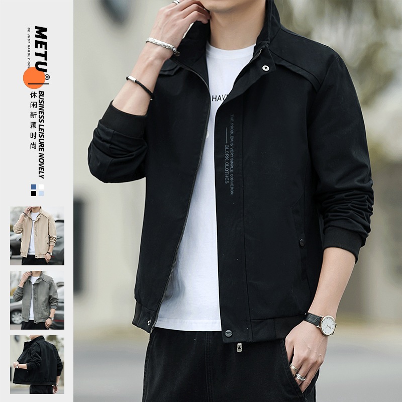 男性用コート2024新しいトレンディなブランドベルベットの厚みのあるカジュアルジャケット男性用春秋トップス男の子用