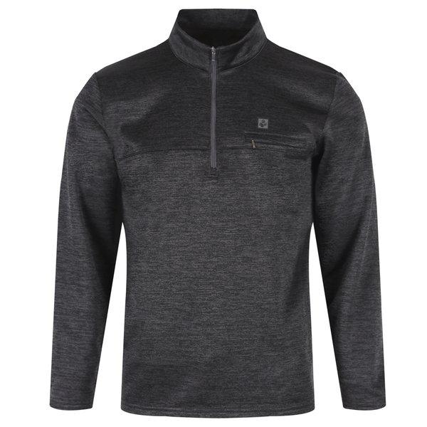 メンズ冬起毛ハーフジップ多用途長袖TシャツFRX-TSK-118-チャコール