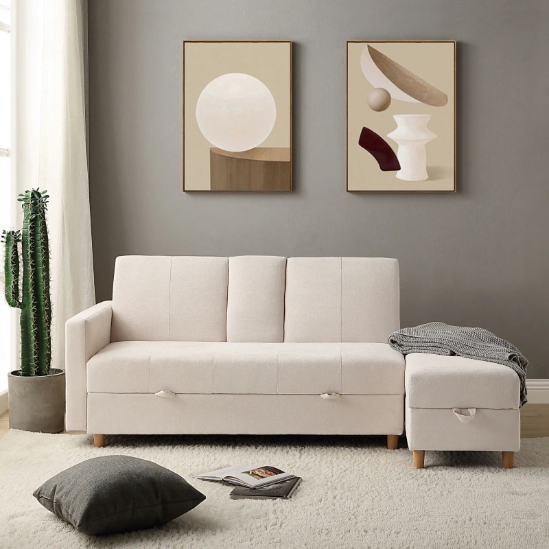 ソファー 3人掛け ソファ 多機能 ソファベッド ローソファー 収納機能 引き出し オットマン おしゃれ コーナーソファー コーナー 3P 北欧 l字 組立設置
