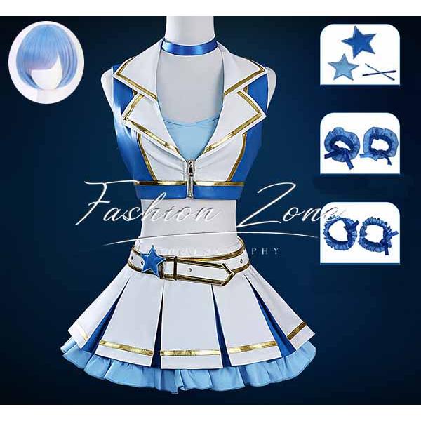 激安販売!Re:ゼロから始める異世界生活 風 レム 応援団 コスプレ衣装 ウィッグ cosplay ハロウィン 演出服 変装