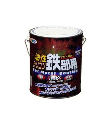 （まとめ買い）油性シリコン鉄部用 1.6L アイボリー [x3缶セット]