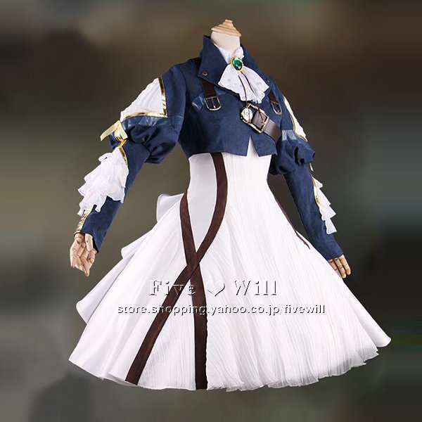ヴァイオレットエヴァーガーデン 風 コスプレ衣装 ウイッグ 靴 手甲 cosplay コスチューム