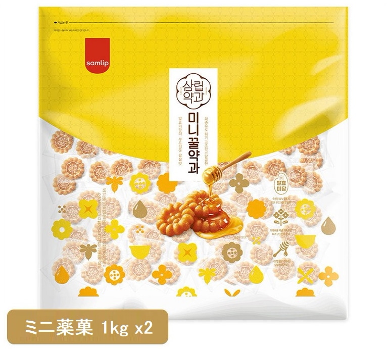 [薬菓1kg x 3袋]韓国のお菓子/ 韓国伝統のお菓子/ デザート/ 韓国のコンビニ/ 蜂蜜/ しっとり/ 甘さ/ 国内で人気のおやつ/ ヤッカ / サムリプ ミニ薬菓 1kg3個