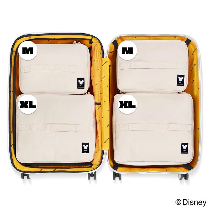 ディズニー キープル 28インチ セット M+XL+M+XL 圧縮ポーチ 衣類整理 キャリーケース 衣類収納 バッグ 旅行用品