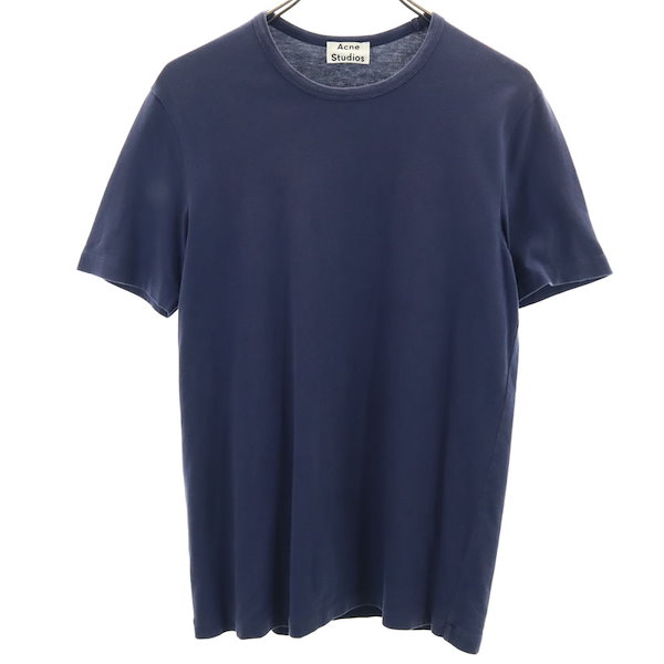 売れ筋新商品 半袖 STUDIOS ACNE Qoo10] Tシャツ メンズ ネイビー XS トップス
