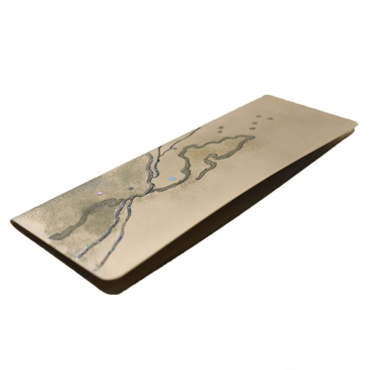 蒔絵 銅のマスクケース WABISABI シャンパンゴールド 銅 芸術品 贈り物 母の日 マスクケース 抗菌 伝統工芸士 羽賀富美子