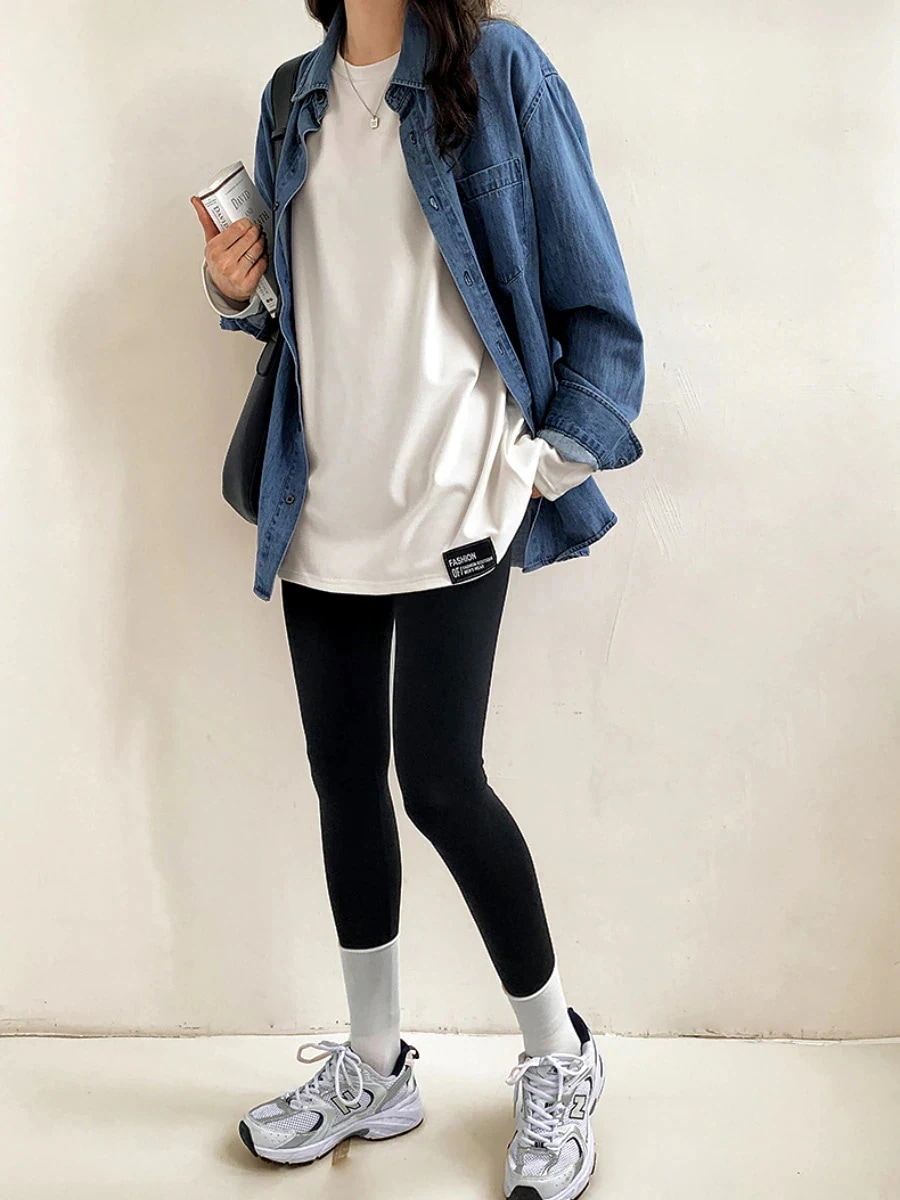 カシミヤタッチ ロンT 新作 ホワイトアンダーウェア レディーススウェット インナー 裏起毛 tシャツ 長袖 春夏 ゆったり セミロング トップス Tシャツカットソー