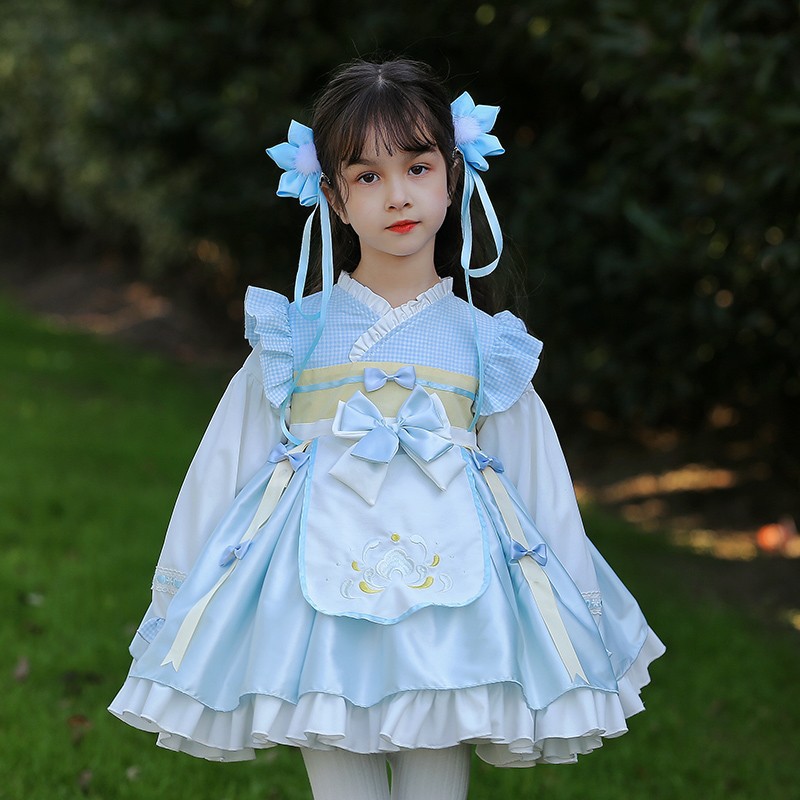 2025春の新作子供服小さな女の子ロリータドレス風漢服子供プリンセスドレス