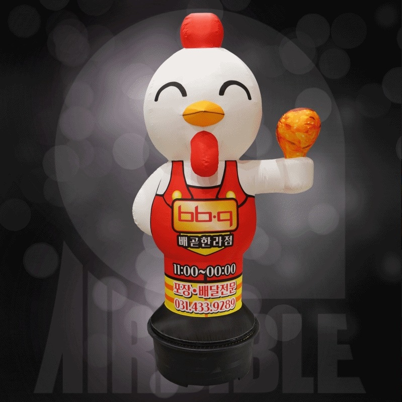 [官位の鶏] チキン チェーン店 エアー看板 目立つ看板 立体看板 広報看板