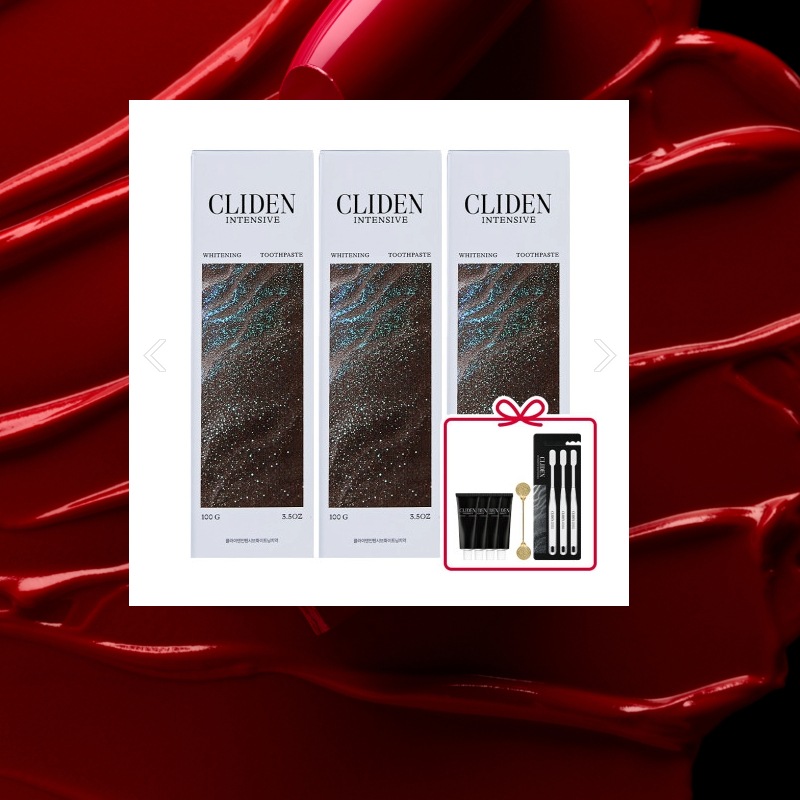 クライデン インテンシブ ホワイトニング 歯磨き粉 100g 3個+30g 4個+歯ブラシ2個+スクイザー