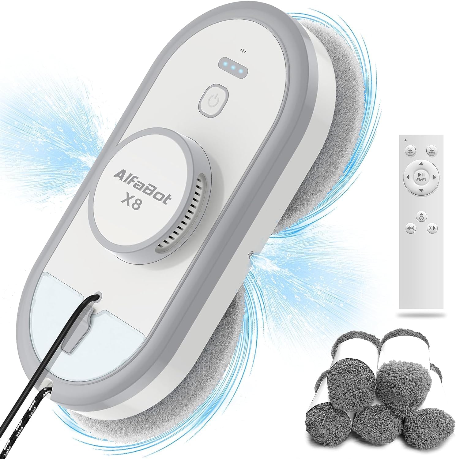 窓掃除ロボット 窓掃除ロボット [双方向自動スプレー] AlfaBot