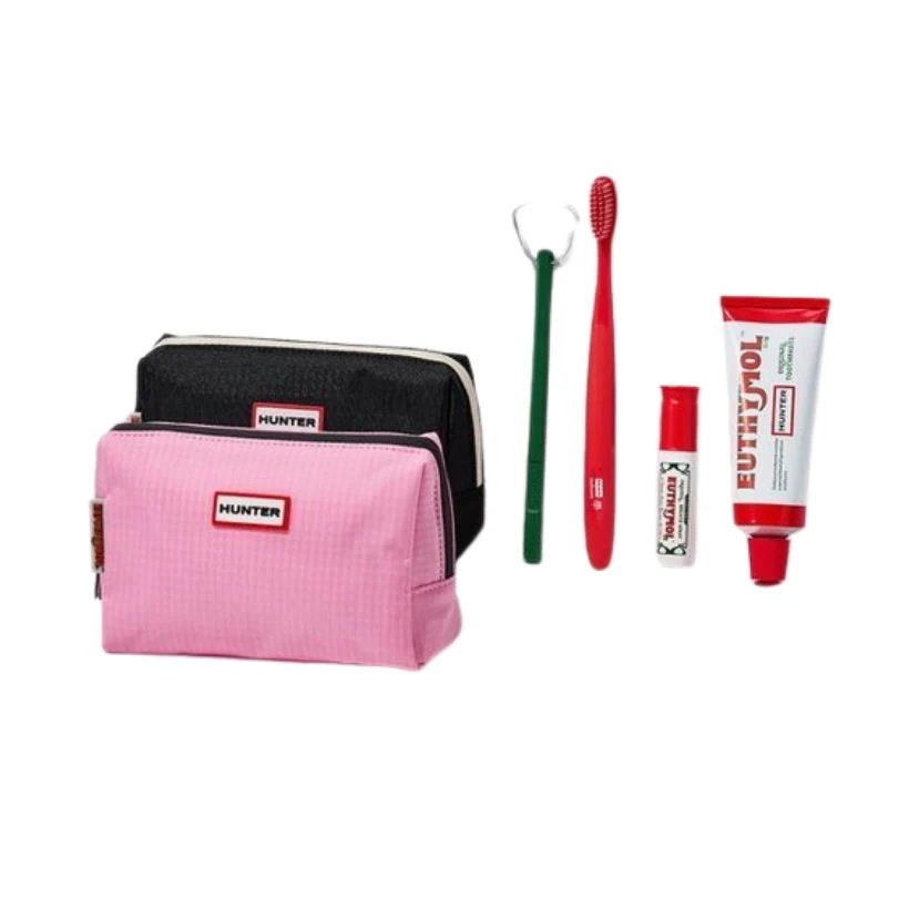 [25SS/New]（HUNTERトラベルポーチ贈呈）口臭完璧ケア企画（オリジナル歯磨き粉106g+口腔スプレー10ml+歯ブラシ+舌クリーナー）