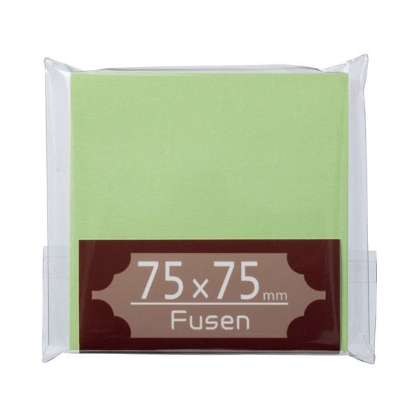 （まとめ） TANOSEE ふせん 75x75mm うぐいす 1冊 [x50セット]