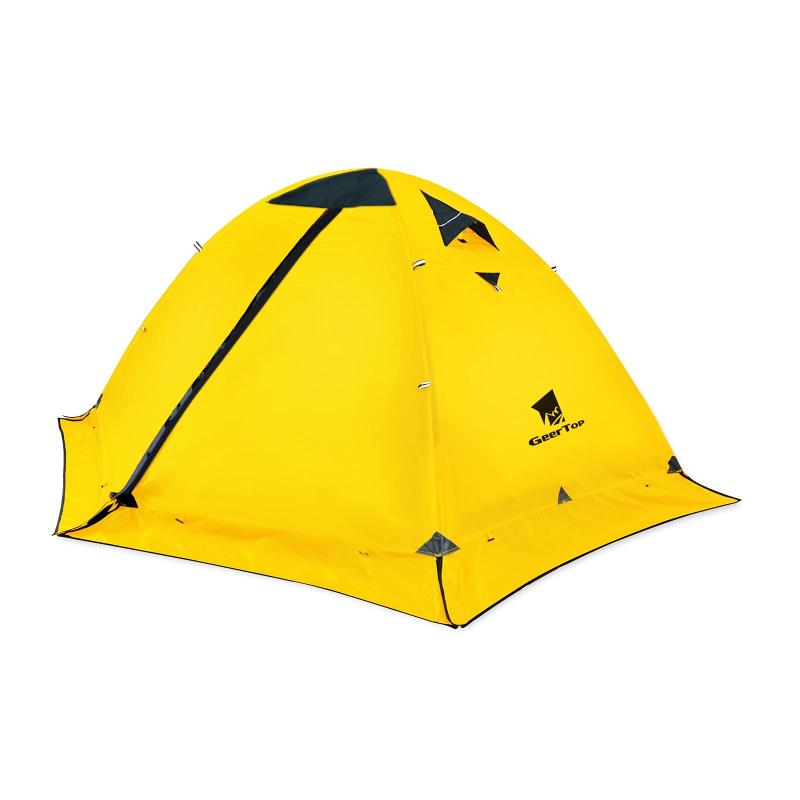 GEERTOP テント 2人用 ソロテント 軽量 4シーズン 二重構造 耐水圧5000MM 防水 登山 スカート付き 防寒 キャンプ バイク アウトドア ツーリング 冬用 簡単設営