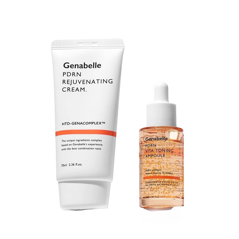 デュオSET）ジェナベルPDRNビタトーンアンプル30ml + PDRNサーモン自生クリーム70ml
