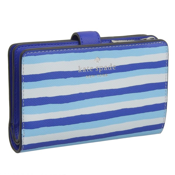 ケイトスペード kate spade レディース 二つ折り財布 ブルー系 アウトレット kg677-403