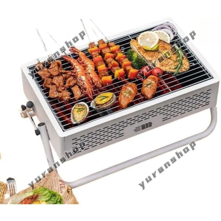 卓上バーベキューグ bbq コンロ 軽量 小型 焚き火台 キャンプ 焼き台 アウトドア 携帯用 コンパクト ロースタイル キャンプ炭火焼き ステンレス製 網つ