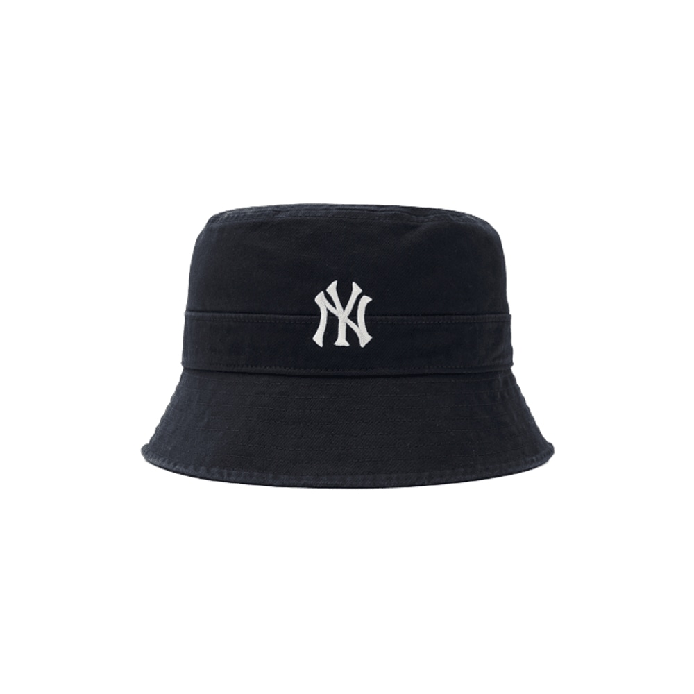 ベーシックワンポイント ウォッシング バケットハット NY (Black)