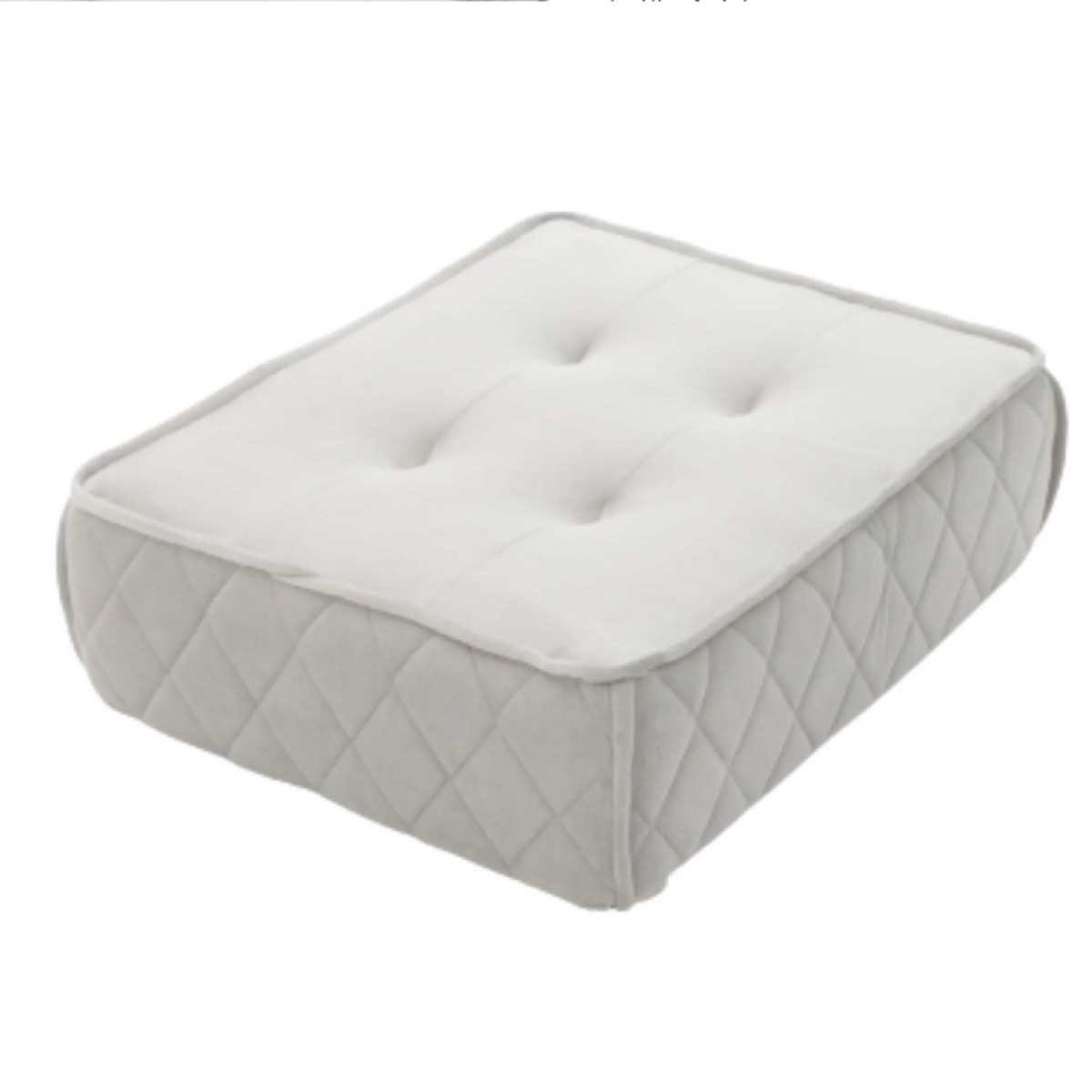 【I】 セルタン フロアクッション 単品 グレー ダイヤモンドキルト クッション ポケットコイル 新生活 一人暮らし【受注生産品】