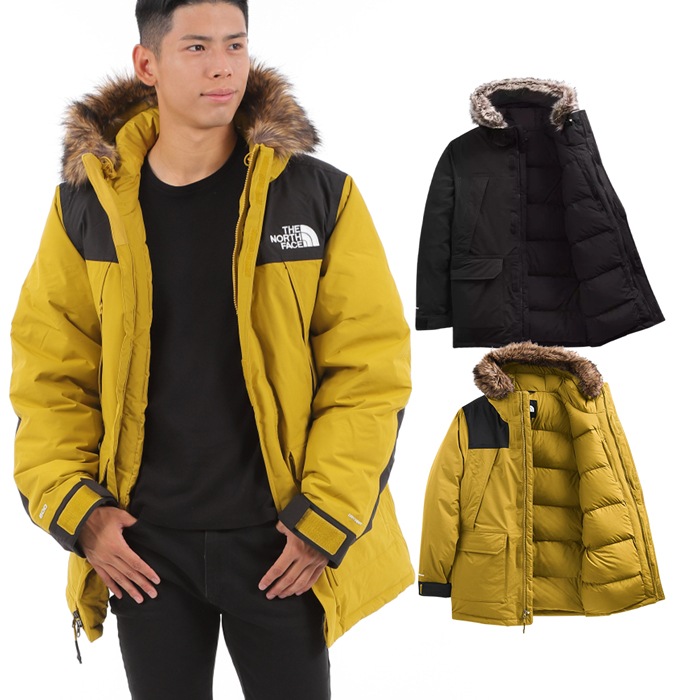 正規品　メンズ ジャケット ジャンパー マウンテンパーカー 厚手 イエロー ブラック NF0A5GJF