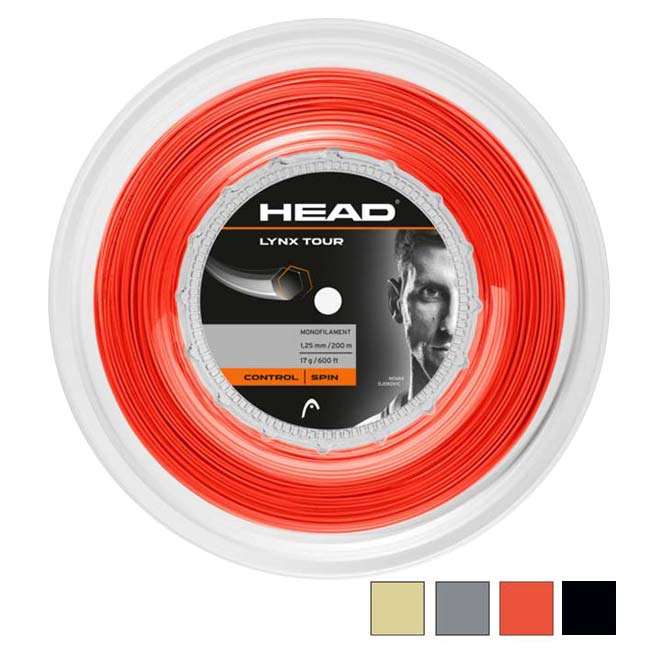 ヘッド(HEAD) LYNX TOUR (リンクスツアー) (17／1.25mm 16／1.30mm) 200Mロール 硬式テニスストリング ポリエステルガット 281799(20y7m)