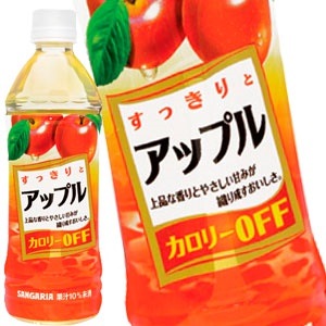 サンガリア すっきりとアップル 500mlPET48本［24本2箱］［賞味期限:4ヶ月以上］［送料無料］58営業日以内に出荷