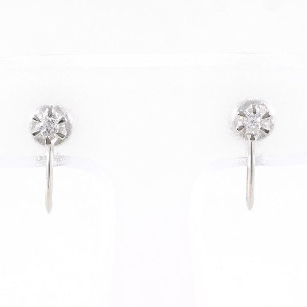 PT850 プラチナ イヤリング ダイヤ 0.05 2 総重量約1.6g ジュエリー 中古