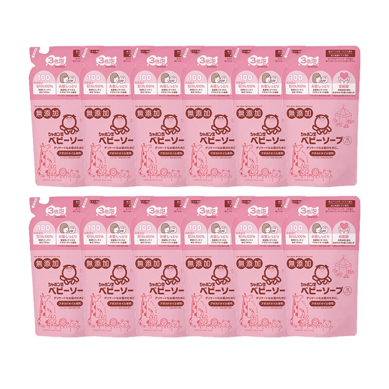 シャボン玉 ベビーソープ 泡タイプ 詰替 × 12個セット 楽天市場】シャボン玉 ベビーソープ泡タイプ 詰替400ml 12袋