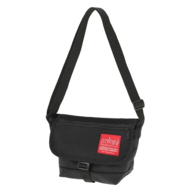 正規品 ナイロン メッセンジャー バッグ フラップ ジッパー ポケット ローレン マーティン ブラック 1603-FZP-LAUREN