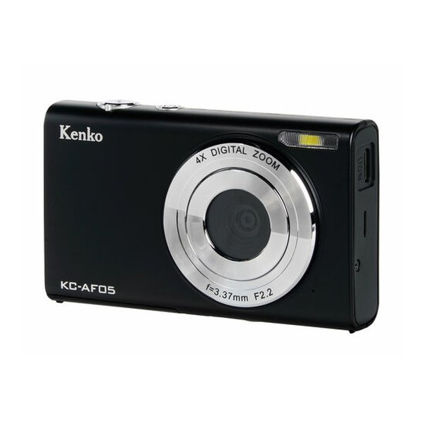 デジタルカメラ コンパクト/800万画素/広角25.5mm/軽量101g/ブラック KC-AF05