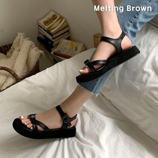デイリー 女性 バックル ストラップ ノンスリップ サンダル 3色