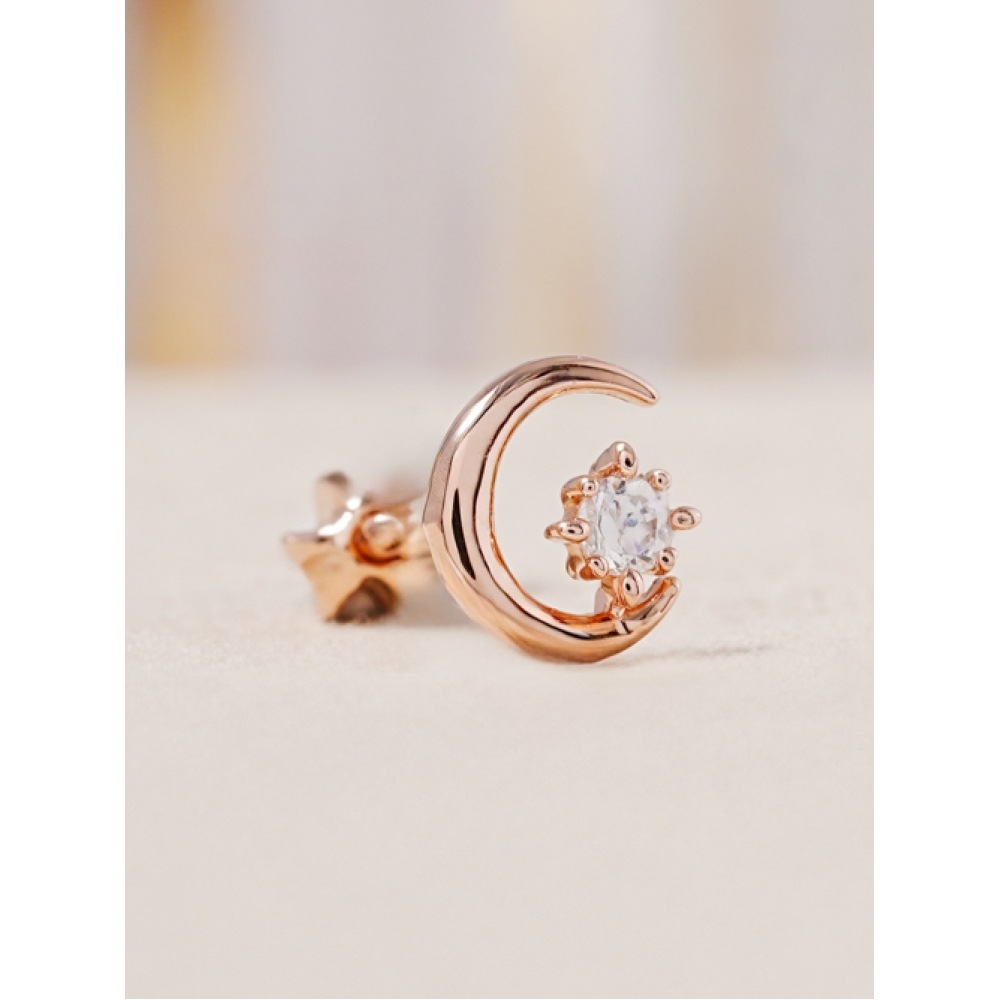 ミニマルピアス 14K 18K ムーンライトスターピアス