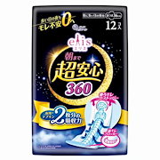 衛生用品｜エリス 朝まで超安心360(特に多い日の夜用)羽つき12コ