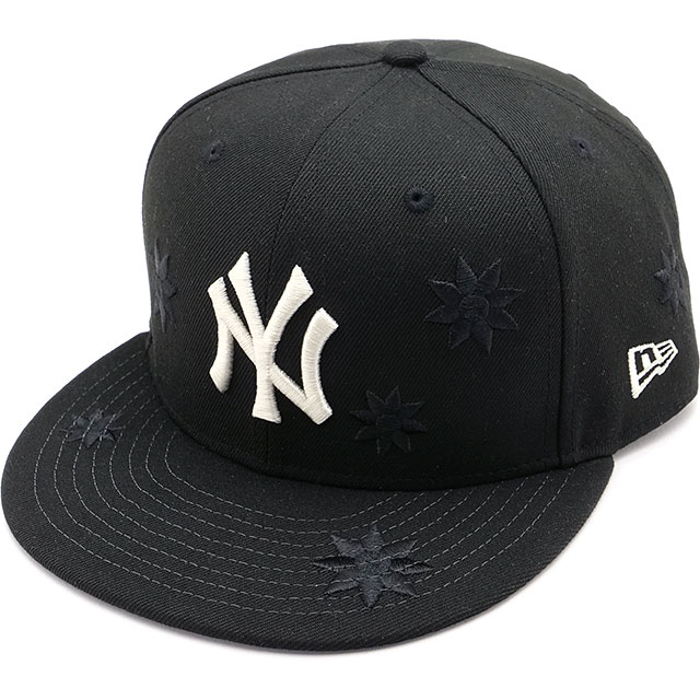 キャップ ニューヨーク・ヤンキース [14388857] 59FIFTY FLOWER EMBROIDERY メンズ・レディース 帽子 MLB 花柄 ブラック 正規取扱店