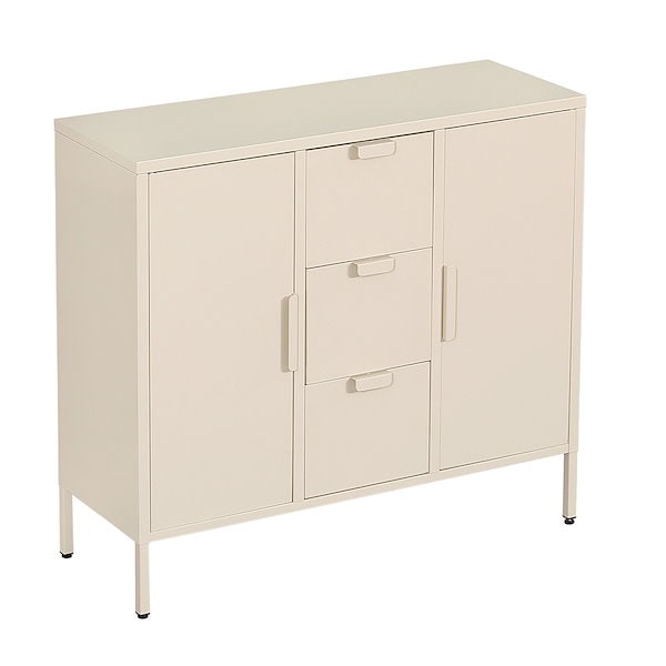 キャビネット スチール サイドボード キャスター付き 韓国インテリア 扉 金属製 キャビネット スチール サイドボード キャスター付き メタル